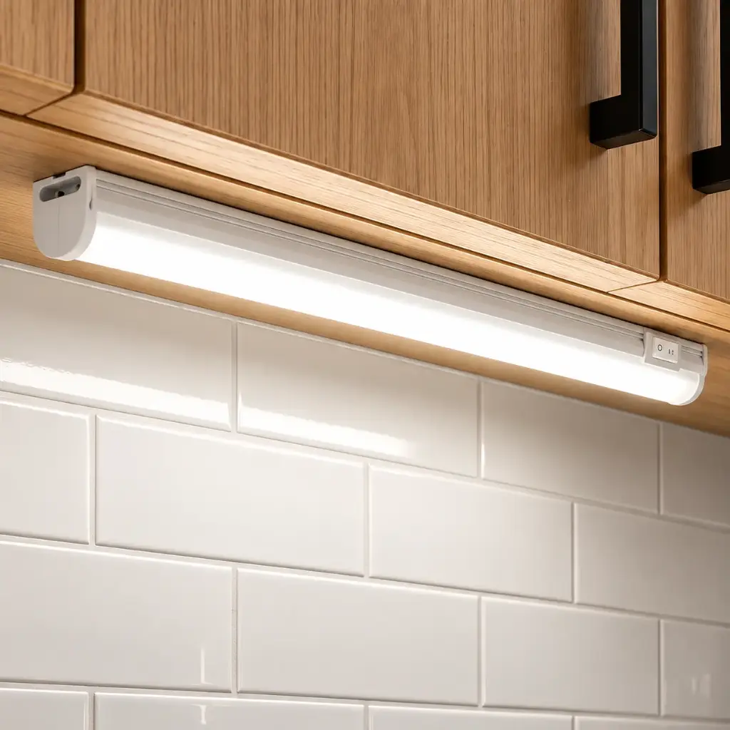 Liston Led 30cm Bajo Alacena 5w Luz Fria 6500k Con Tecla Candela