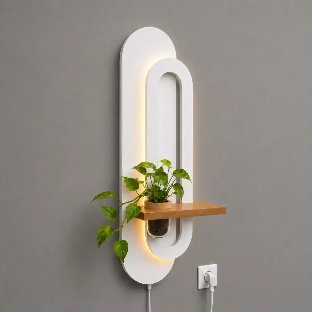 Aplique Deco Led Estante Florero 60x120cm