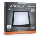 Plafón Slim Black Cuadrado Base 6W Cálido o Fría
