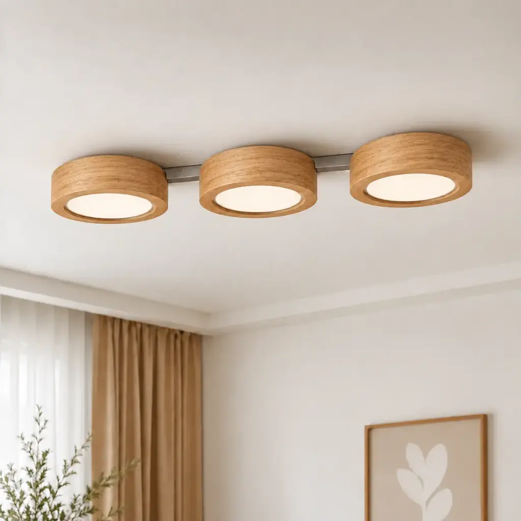 Lámpara Barral Aplique 3 Tubo Plafón Foco Led 76x24x9cm 