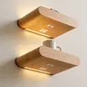 Pack x2 Estantes Mesa de Luz 30cm Ovlo Con USB y Toma 220V