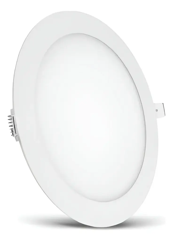 Plafón LED Redondo Aluminio Embutir 12W Luz Fría/Calida Candela 