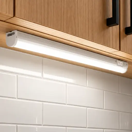 [CAN-LIS-T5-5W-34CM-7293] Liston Led 30cm Bajo Alacena 5w Luz Fria 6500k Con Tecla Candela