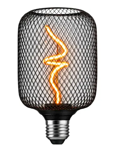 Lámpara Mesh Black Cubo 4W Cálida E27 