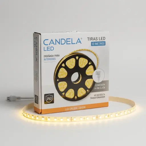 Tira Led Candela 220v 120 Led/m Apto Humedad