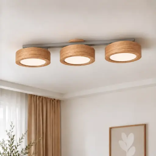 Lámpara Barral Aplique 3 Tubo Plafón Foco Led 76x24x9cm 